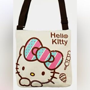 Hello Kitty Canvas Small Crossbody Bag - EUC